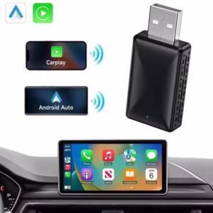 2in1 Wireless Carplay Adapter Android Auto Wired to Wireless Dongle AI Smart Box