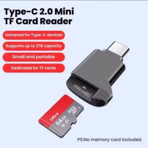USB-C MicroSD (TF) Card Reader – USB Type-C 2.0 OTG Memory Card Adapter | Supports up to 2TB | Compatible with Android, Tablets & Laptops