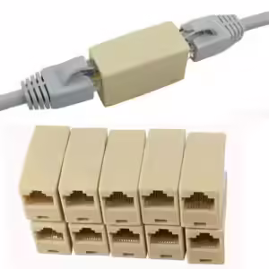 10-Pack RJ45 Ethernet Coupler, Dual Straight LAN Cable Joiner for Cat5e/6