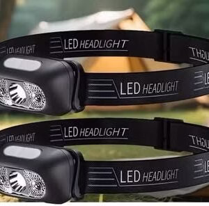 Strong Light Headlamp Portable LED Sensor Headlamp USB Rechargeable