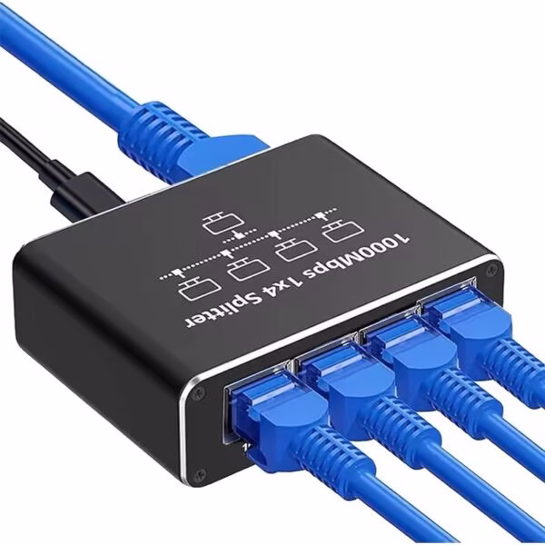 Gigabit Ethernet Switch RJ45 LAN Splitter 1000Mbps Network Extension Adapter – 5 Port