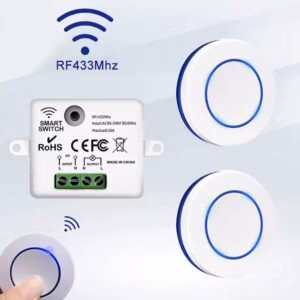 RF433MHz Wireless Remote Control Light Switch – 220V/110V, 10A Relay Receiver