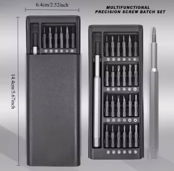 24-in-1 Digital Precision Maintenance Screwdriver Set with Portable Storage Box and Electronic Device Disassembly Tool